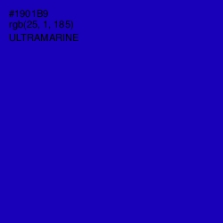 #1901B9 - Ultramarine Color Image