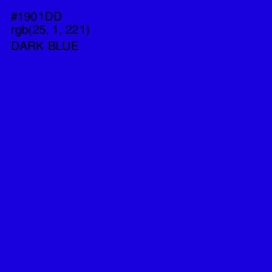 #1901DD - Dark Blue Color Image