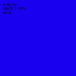 #1901F0 - Blue Color Image