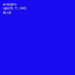 #190BF0 - Blue Color Image