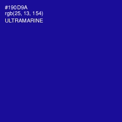 #190D9A - Ultramarine Color Image