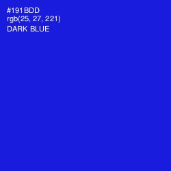 #191BDD - Dark Blue Color Image