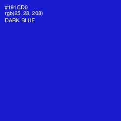 #191CD0 - Dark Blue Color Image