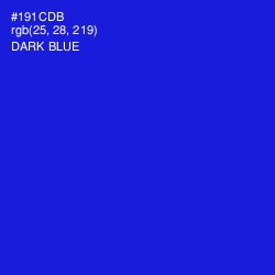 #191CDB - Dark Blue Color Image