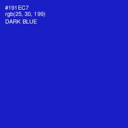 #191EC7 - Dark Blue Color Image