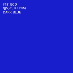 #191ECD - Dark Blue Color Image
