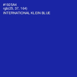 #1925A4 - International Klein Blue Color Image