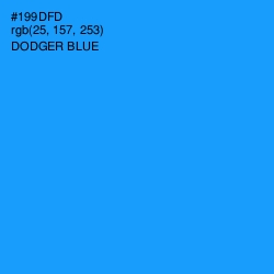 #199DFD - Dodger Blue Color Image