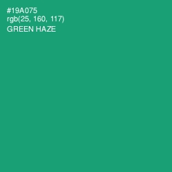 #19A075 - Green Haze Color Image