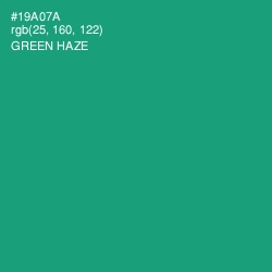 #19A07A - Green Haze Color Image