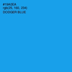 #19A0EA - Dodger Blue Color Image