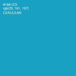 #19A1C5 - Cerulean Color Image