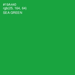 #19A440 - Sea Green Color Image