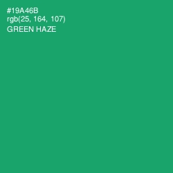 #19A46B - Green Haze Color Image