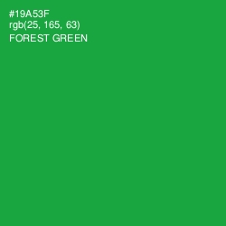 #19A53F - Forest Green Color Image