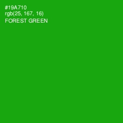 #19A710 - Forest Green Color Image