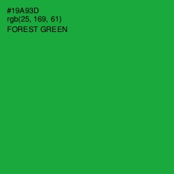 #19A93D - Forest Green Color Image