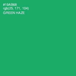 #19AB68 - Green Haze Color Image