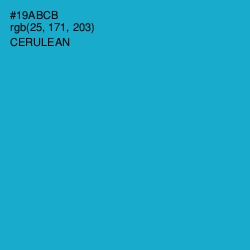 #19ABCB - Cerulean Color Image