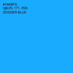 #19ABFD - Dodger Blue Color Image