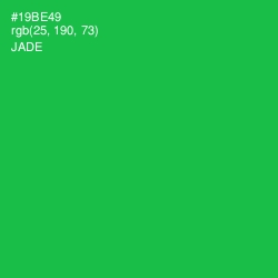#19BE49 - Jade Color Image