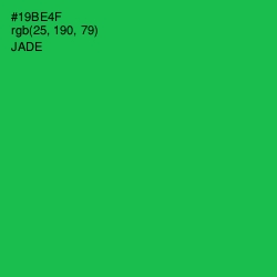 #19BE4F - Jade Color Image