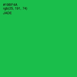 #19BF4A - Jade Color Image