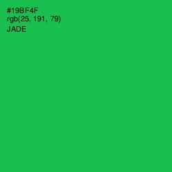 #19BF4F - Jade Color Image