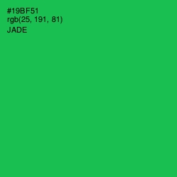 #19BF51 - Jade Color Image