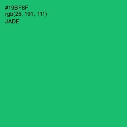 #19BF6F - Jade Color Image