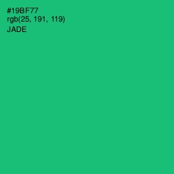 #19BF77 - Jade Color Image