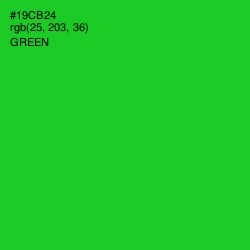 #19CB24 - Green Color Image