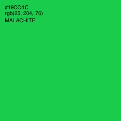 #19CC4C - Malachite Color Image