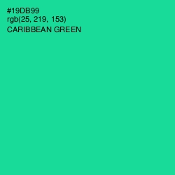 #19DB99 - Caribbean Green Color Image
