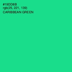 #19DD8B - Caribbean Green Color Image