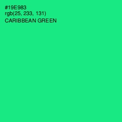 #19E983 - Caribbean Green Color Image