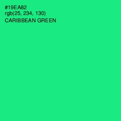#19EA82 - Caribbean Green Color Image