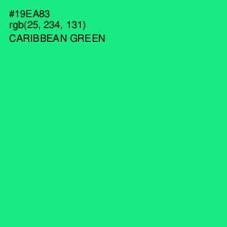 #19EA83 - Caribbean Green Color Image