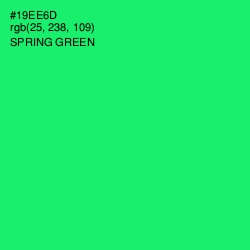 #19EE6D - Spring Green Color Image