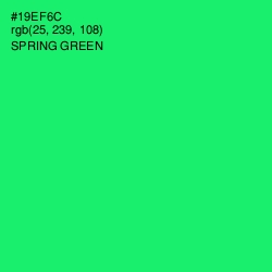 #19EF6C - Spring Green Color Image