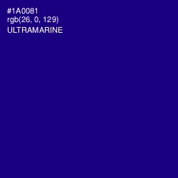 #1A0081 - Ultramarine Color Image