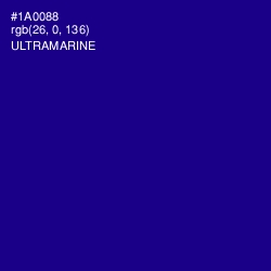 #1A0088 - Ultramarine Color Image