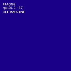 #1A0089 - Ultramarine Color Image