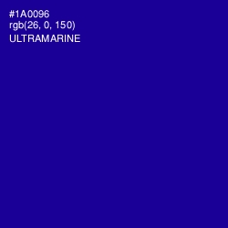 #1A0096 - Ultramarine Color Image