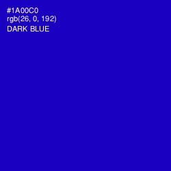 #1A00C0 - Dark Blue Color Image