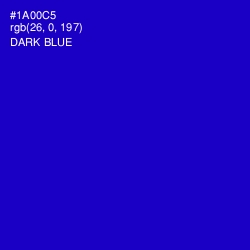 #1A00C5 - Dark Blue Color Image