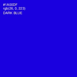 #1A00DF - Dark Blue Color Image