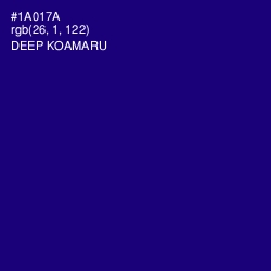 #1A017A - Deep Koamaru Color Image