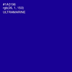 #1A0196 - Ultramarine Color Image