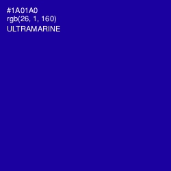 #1A01A0 - Ultramarine Color Image